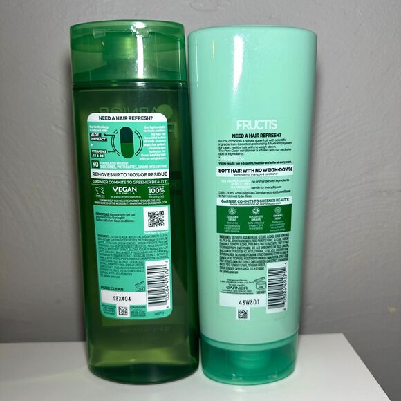 Garnier Fructis Pure Clean Silicone-Free Purifying Shampoo & Conditioner NEW - Picture 2 of 7